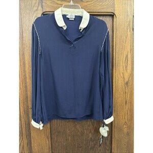 Geoffrey Beene beenebag Vintage 100% Silk Blouse Rare beenebag Included
